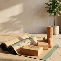 Sac de yoga en liège imprimé personnalisé, durable, écologique, grande capacité, porte-tapis