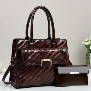 Ensemble de 2 sacs à bandoulière tendance, design de niche, haut de gamme, motif crocodile, fermeture éclair carrée, grande capacité, nouveau style, pour les trajets quotidiens - Product Image 3