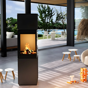 <span class=keywords><strong>Cheminée</strong></span> en bois moderne à double vitrage, design simple, <span class=keywords><strong>insert</strong></span> du sol au plafond, pour usage intérieur et extérieur, élégante - Product Image 6