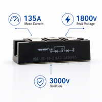 Module de diode TECHSEM MDC135-18 135A 1800V Série MD135 Redresseur semi-conducteur de puissance Onduleurs PWM Fixation par vis