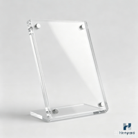 Support de prix magnétique transparent en acrylique en forme de L, épaissi et robuste, pour nom de produit, affichage de magasin, Honyard HY-52810