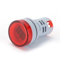 Luz de Señalización Industrial Multicolor de 22 mm con Montaje en Panel IP55, Indicador de Voltaje LED con Pantalla Digital, Voltímetro