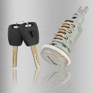 กระบอกกุญแจรถยนต์ Fiat รุ่น FY159M3 พร้อมกุญแจ 2 ดอก อะไหล่ล็อคประตูรถยนต์ - Product Image 1