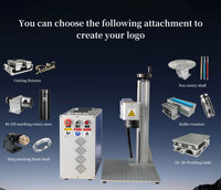 Gravure profonde en aluminium 3d JPT 50W laser à fibre 100w graveur de métal pour logo marque code à barres code qr avec prix rotatif