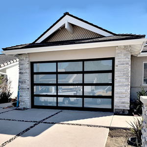 <span class=keywords><strong>Porte</strong></span> <span class=keywords><strong>de</strong></span> <span class=keywords><strong>Garage</strong></span> 10x9 verre sans cadre en Aluminium coupe-vent <span class=keywords><strong>de</strong></span> luxe en Aluminium Design graphique moderne en alliage d'aluminium taille personnalisée - Product Image 3