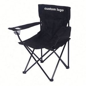 Chaise de plage portable avec logo personnalisé imprimé, chaise à dos pour la pêche, la randonnée, le camping, la villa, cadre en acier de 16 mm - Product Image 3