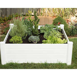 Vente <span class=keywords><strong>en</strong></span> gros Lit de <span class=keywords><strong>jardin</strong></span> <span class=keywords><strong>surélevé</strong></span> rectangulaire <span class=keywords><strong>en</strong></span> plastique pvc blanc d'extérieur - Product Image 4