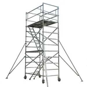 Système de tour d'échafaudage en aluminium Mobile pour la construction Aluminium Prix à vendre Tour d'échafaudage en aluminium 6m 8m 10m 12m Usine