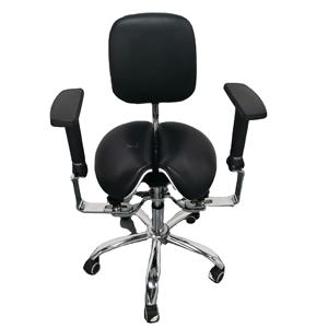 Chaise ergonomique d'assistant dentaire de tabouret de siège de selle fendue avec la pied-commande - Product Image 4