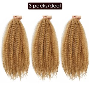 Cheveux tressés Marley Twist <span class=keywords><strong>Tresses</strong></span> synthétiques au crochet Kinky Curly Twists cubains et sénégalais <span class=keywords><strong>Tresses</strong></span> afro au crochet - Product Image 3