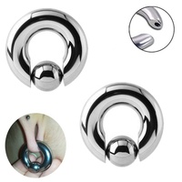 Anneau Captif en Acier Inoxydable Chirurgical Personnalisé Gros Calibre Anneau PA à Ressort pour Piercing Corporel