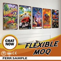 Plaques en métal de haute qualité, affiches vintage classiques sur le thème de la télévision et des jeux, échantillon gratuit, plaques décoratives en fer pour la décoration murale de la dépendance masculine et de la maison