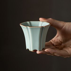 Ru Ware Song Dynasty Style Ceramic <b>Teacup</b> Personal Tasting Cup For Kung Fu Tea Set - Product Image 3