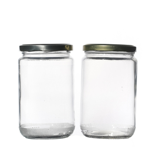 Wholesale Glassware cheap 650ml Customized Clear Food Storage Jars Empty Glass Jars with Lids
