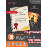 Pochettes de plastification format A4, film de plastification 125 microns, pochettes de plastification thermique A4