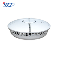 Detektor Asap Zigbee YET6202 Bertenaga Baterai, Alarm Asap Fotoelektrik Nirkabel untuk Rumah Pintar, Sensor Alarm Kebakaran