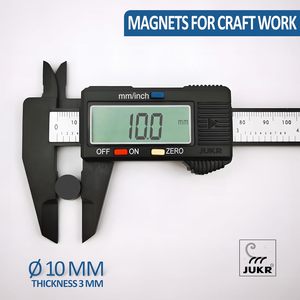סט מגנטים כדוריים קטנים קבועים של JUKR לשימוש תעשייתי דגם NdFeB דרגה N35-N52 (קוטר 10 מ\\\"מ עובי 3 מ\\\"מ חיתוך אריזה 50) - Product Image 4