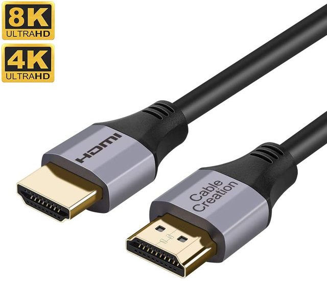 CableCreation 8K HDMI 2.1 Cable 48Gbps, Ultra High Speed 8K60Hz 4K120Hz 144Hz RTX 3080 EARC HDR10 HDCP 2.2 2.3 for PS5 Xbox