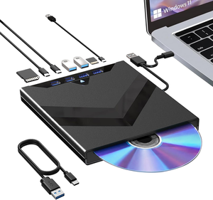 Lecteur de <span class=keywords><strong>DVD</strong></span> externe 8-en-1 portable USB 3.0 avec lecteur/graveur de <span class=keywords><strong>CD</strong></span>/<span class=keywords><strong>DVD</strong></span> et lecteur de carte SD/TF pour ordinateur portable Windows Linux MacOS - Product Image 1