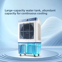 Nuevo Diseño de Enfriador de Aire Eléctrico Portátil, Aire Acondicionado Personal Evaporativo Móvil con Soporte para Uso en Garaje, Exteriores y Autocaravanas