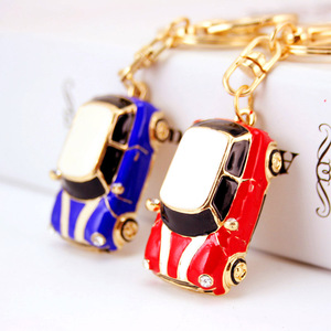 Hot Sale Crystal Car Key Chain New Metal Varied Key Holder Fashion Bag Charm Accessories Rhinestones Lovely Keychain