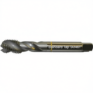 Macho de roscar estándar TA1461 sin recubrimiento, helicoidal de 40 grados para orificios ciegos, tolerancia 6H, machos y terrajas - Product Image 2
