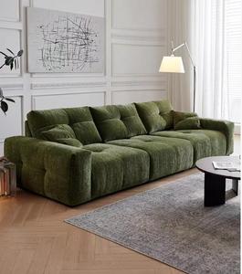 Sofá Seccional de Tela para Sala de Estar, Tres Plazas, Moderno, Acolchado, con Brazos Acolchados, Cómodo, para Apartamento - Product Image 3