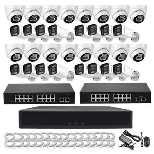 Nhà máy 4K 32 kênh NVR Kit 8MP 30fps Dome Bullet PoE liên lạc âm thanh ánh sáng kép phát hiện chuyển động an ninh Hệ thống camera - Product Image 1