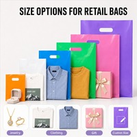 Sac de shopping personnalisé avec logo, sac découpé en forme, capacité de charge 10 kg, emballage pour vêtements, bijoux, cadeaux, sac fourre-tout en plastique en forme de U