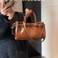 Sac à main fourre-tout pour femme, sac à bandoulière de banlieue, nouvelle collection 2026, élégant, de luxe, en PU, vintage, avec fermeture éclair, style urbain