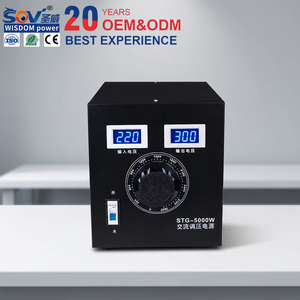 Transformador de Corriente Alterna Variac Ajustable <span class=keywords><strong>STG</strong></span> 5000VA 0-300V con Pantalla LED, Regulador de Voltaje 50/60Hz, Núcleo de Cobre para Cortadora de Espuma - Product Image 1