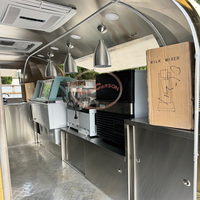 Chariot de restauration mobile très populaire et très vendu, idéal pour l'extérieur, pour la vente de hamburgers, de pizzas, de tofu glacé et de desserts