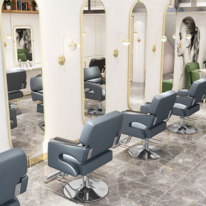 Cadeiras de Barbeiro Reclináveis Hidráulicas em Couro Dourado Modernas para Homens e Mulheres Móveis Profissionais de Cabeleireiro Atacado para Salões - Product Image 6