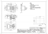 Conector de fuente de alimentación de enchufe de CA de entrada de alimentación macho de 250V CA con interruptor basculante de luz roja y portafusibles para uso Industrial