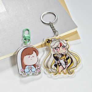 Bulk Custom Transparent Cartoon Theme Acrylic <b>Keychain</b> Design Custom - Product Image 6