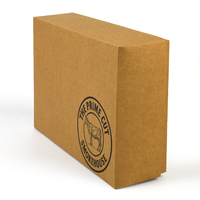 Boîte en carton kraft naturel personnalisée avec impression de logo noir, qualité alimentaire, pour emballage de viande, bœuf fumé, steak, pliable