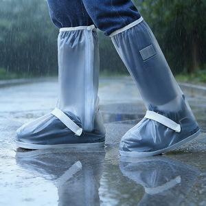 Unisex Waterproof Rain Shoe Covers High Top Non Slip Outdoor Cycling Foot Protection SMLXLXXL Plastic Material - Product Image 2