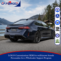 Jantes forgées monobloc personnalisées en satin noir de qualité supérieure, à rayons en Y, 5x112, pour BMW M5 F90 G90 Competition Sedan