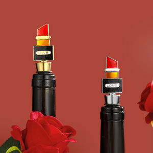 Lipstick Wine <b>Stopper</b> Gold Silver Rose Gold Sealing Bottle <b>Stopper</b> Wedding Gift - Product Image 4