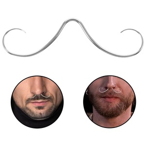 Anillo para Bigote o Septum |   Joyería para Piercing de Nariz en Acero Inoxidable, Hipoalergénica, Resistente a la Decoloración - Product Image 1