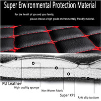Vente en gros de tapis de voiture de luxe universels tapis de sol pour les pieds, tapis en cuir personnalisé imperméable spécifique au véhicule pour 5 sièges Auto