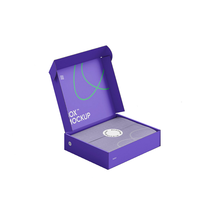 Fournisseur de sacs en carton haut de gamme, boîte en carton ondulé violet pour cadeaux, expédition, boîte d'avion pour l'expédition de vêtements