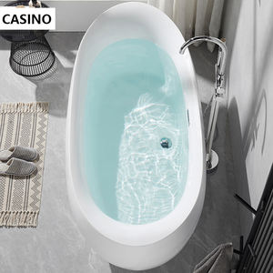 2024 Hotel Banheira De Acrílico Autônomo Banheiras Ao Ar Livre De Superfície Sólida Banheiras De Imersão - Product Image 4