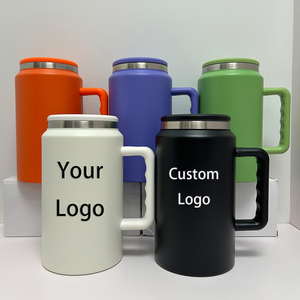50oz /1500ml <b>Large</b> Capacity Vacuum Insulated Car <b>Cup</b> Stainless Steel Tumbler with Handle & Straw Lid Custom Logo - Product Image 1