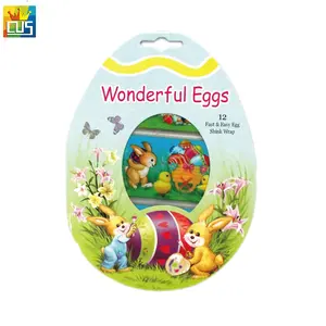 OEM Custom ized Easter Decor PET Schrumpf folie Etiketten Dekoration Aufkleber für Eier