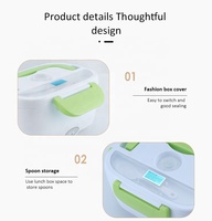 Tragbare Elektrische Edelstahl-Lunchbox mit Deckel 110V/220V Intelligenter Elektronischer Küchen-Speisenwärmer für den Innenbereich zum Erwärmen und Servieren