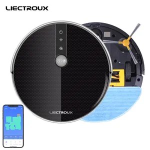 Liectroux robô panzuiger oem e distribuidor mapa de navegação wi-fi aplicativo controle 3kpa motor sem escova tanque de água elétrico