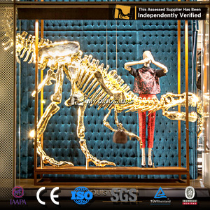 MON <span class=keywords><strong>DINO</strong></span> DS-009 Attrayant Personnalisé Dinosaure Squelette D'or pour L'exposition - Product Image 2