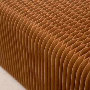 <span class=keywords><strong>Lit</strong></span> pliant élégant en papier kraft avec panneau latéral en bambou, structure en nid d'abeille, meubles en papier, meubles de chambre à coucher - Product Image 6