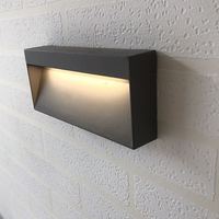 Marchepieds d'escalier LED montés en surface pour extérieur 6W Lampe d'angle Lampe murale encastrée étanche en aluminium